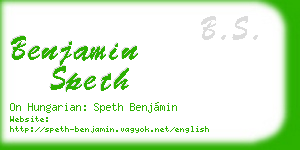 benjamin speth business card